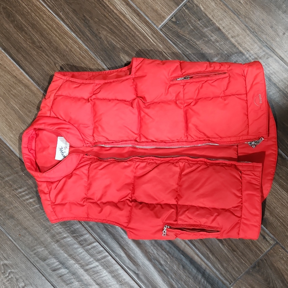 Vintage bogner red down puffer vest